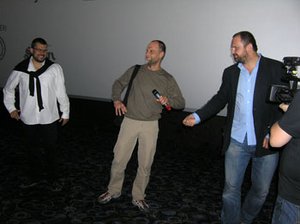 Na slovenskej premiére v októbri 2013 (trojica autorov)