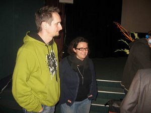 Zľava: Bartek Konopka, producentka Anna Wydra